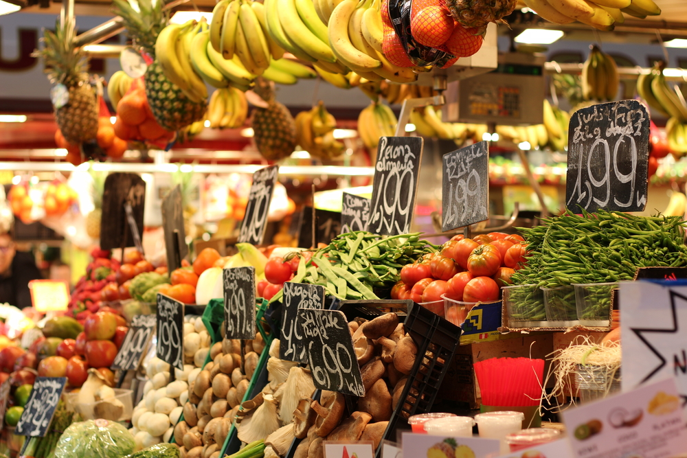 Mittelmeer-Kost frisch auf dem Markt